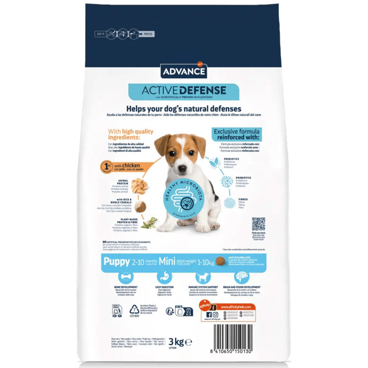 Advance Puppy Mini Chicken & Rice Pienso para perros - Kompymascotas