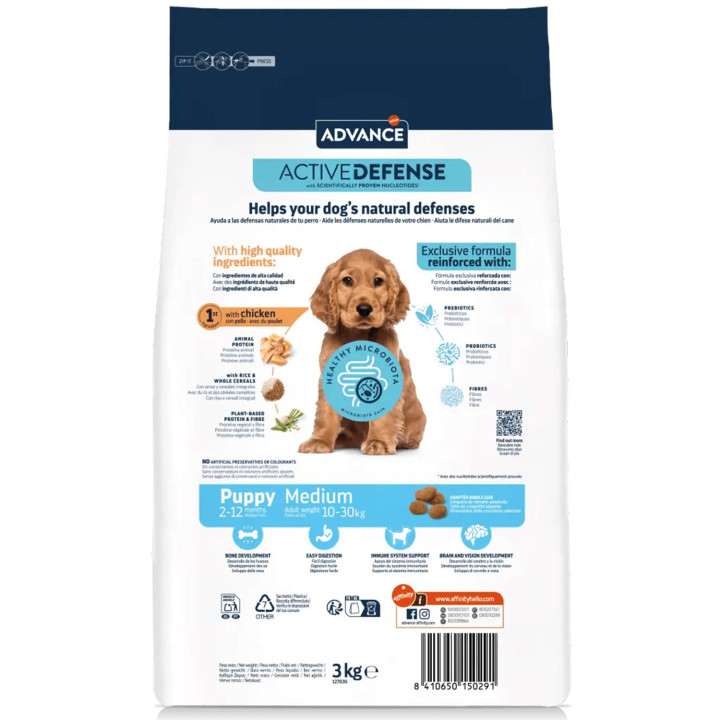 Advance Puppy Medium Chicken & Rice Pienso para cachorros - Kompymascotas
