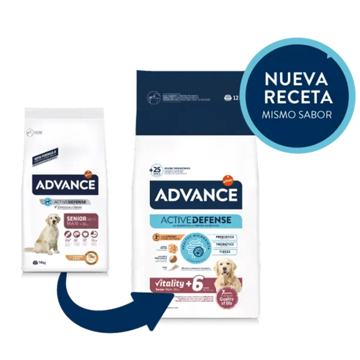 Advance Maxi Senior Chicken & RicePienso para perros - Kompymascotas