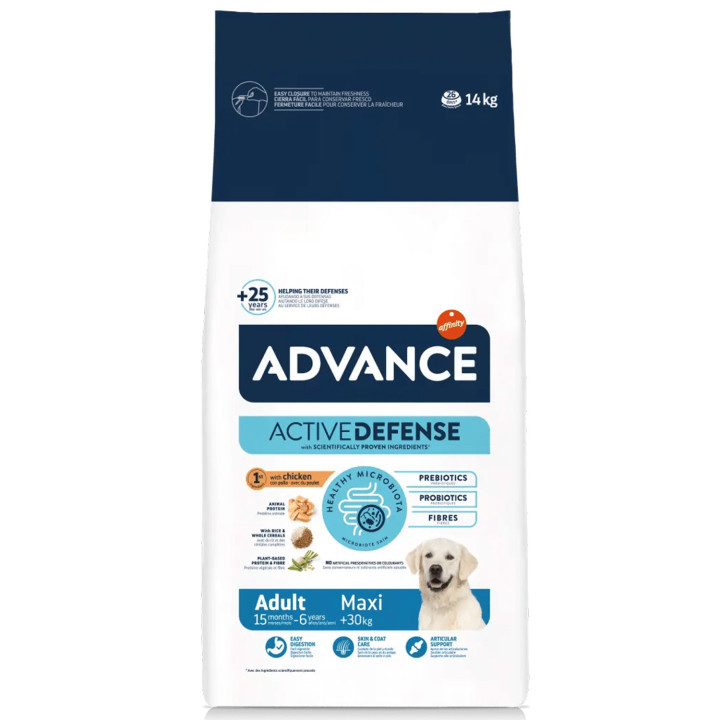 Advance Maxi Adult Chicken & Rice Pienso para perros - Kompymascotas