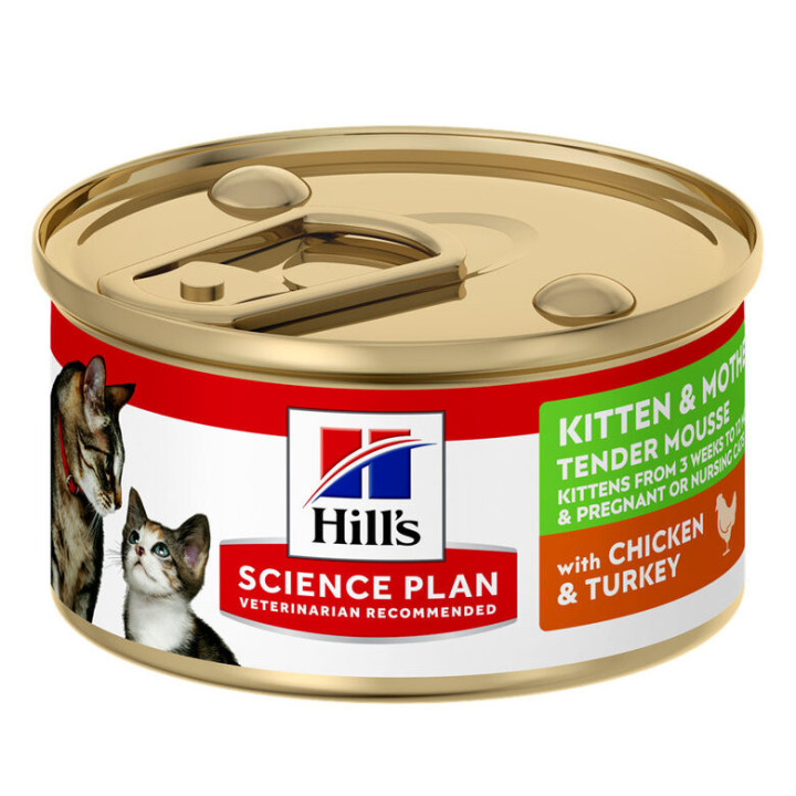 Hill´s Sience Plan Kitten & Mother Mousse de pollo y pavo 