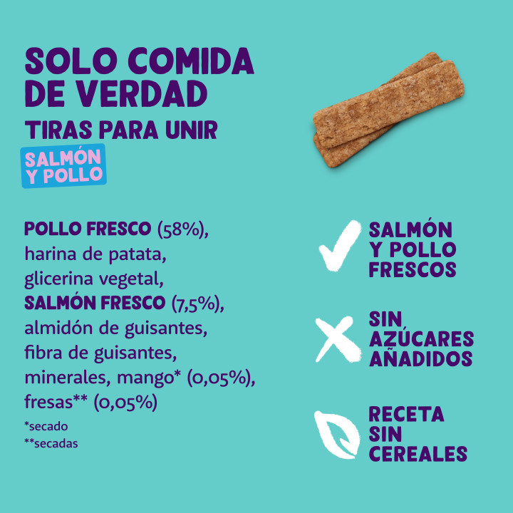 Tiras para Mimar de Salmón y Pollo | Premios para perros 