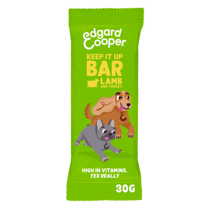 Edgard & Cooper, barrita sin cereales de cordero y pavo