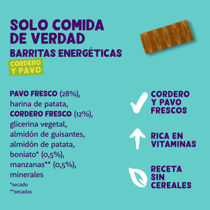 Edgard & Cooper, barrita sin cereales de cordero y pavo