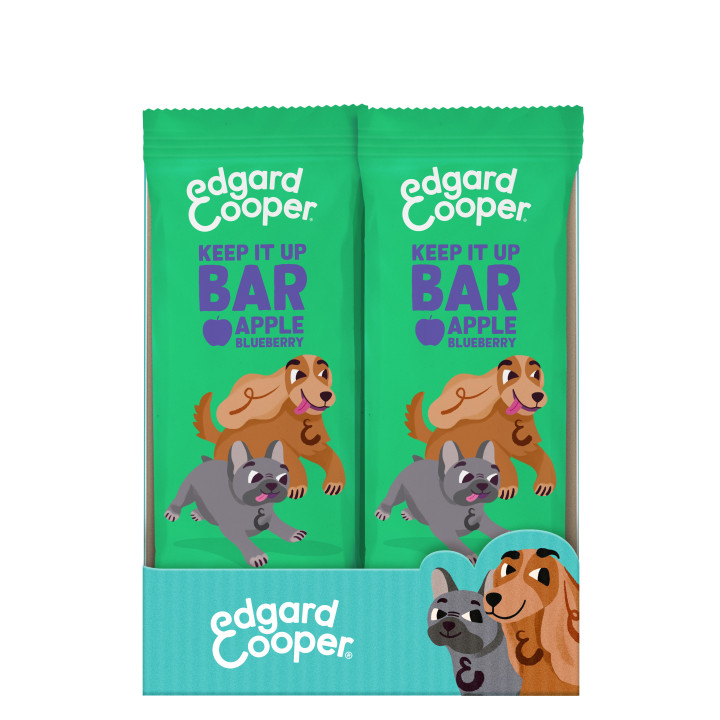 Edgard & Cooper, barrita sin cereales de manzana y arándanos 