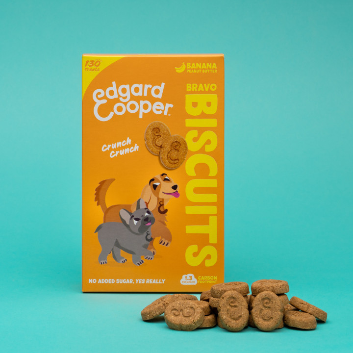 Edgard & Cooper, galletas de plátano y crema de cacahuete para perros