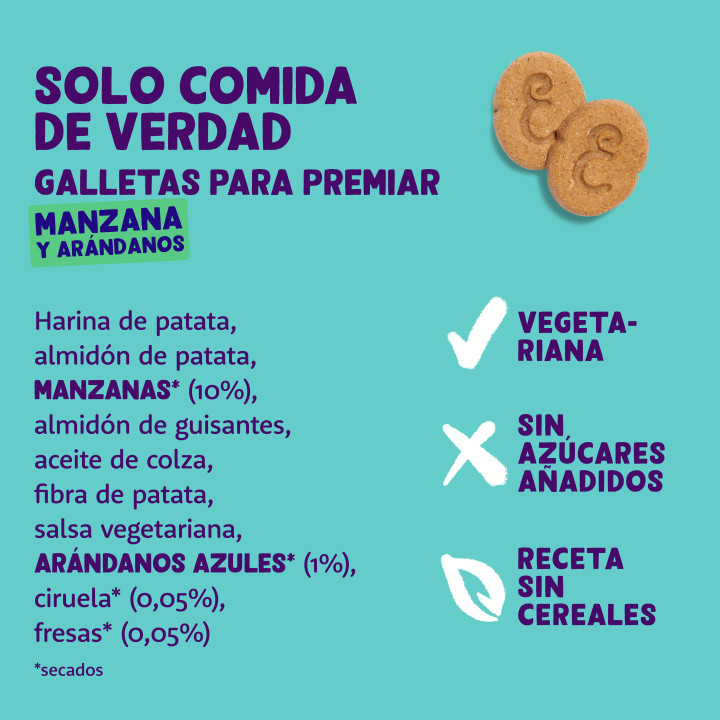Edgard & Cooper, galletas de manzana y arándanos para perros 