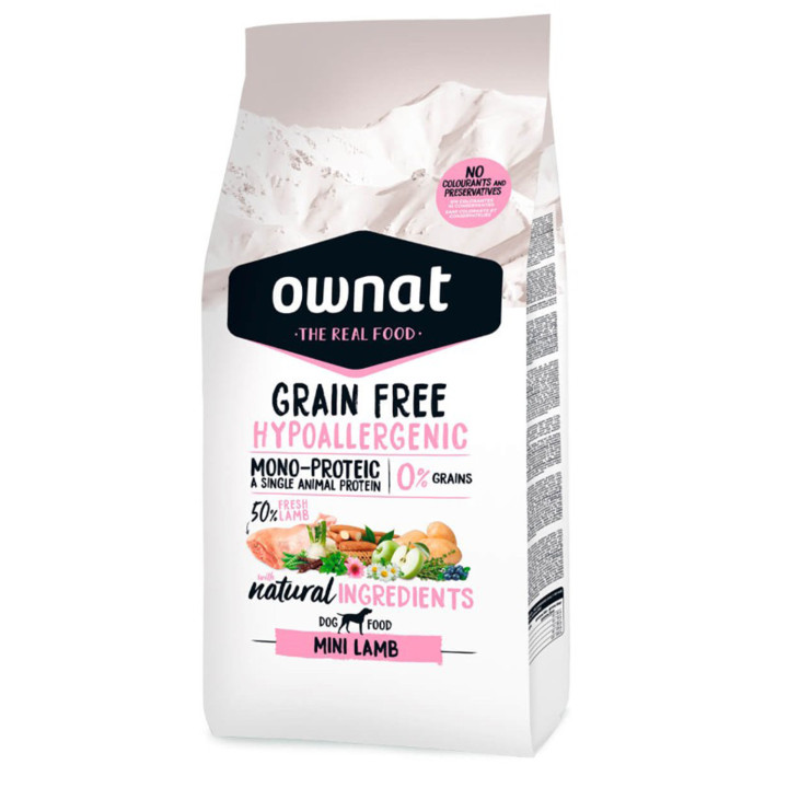 Ownat hypoallergenic grain free mini lamb-PiensoyMascotas