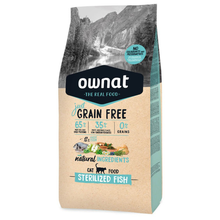 Ownat grain free just sterilized fish cat-PiensoyMascotas