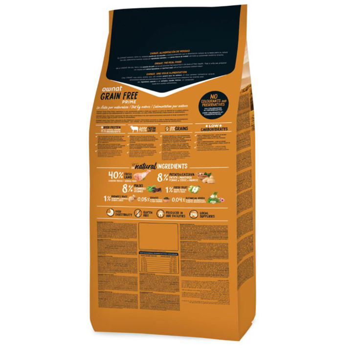 Ownat  grain free prime adult lamb dog-PiensoyMascotas