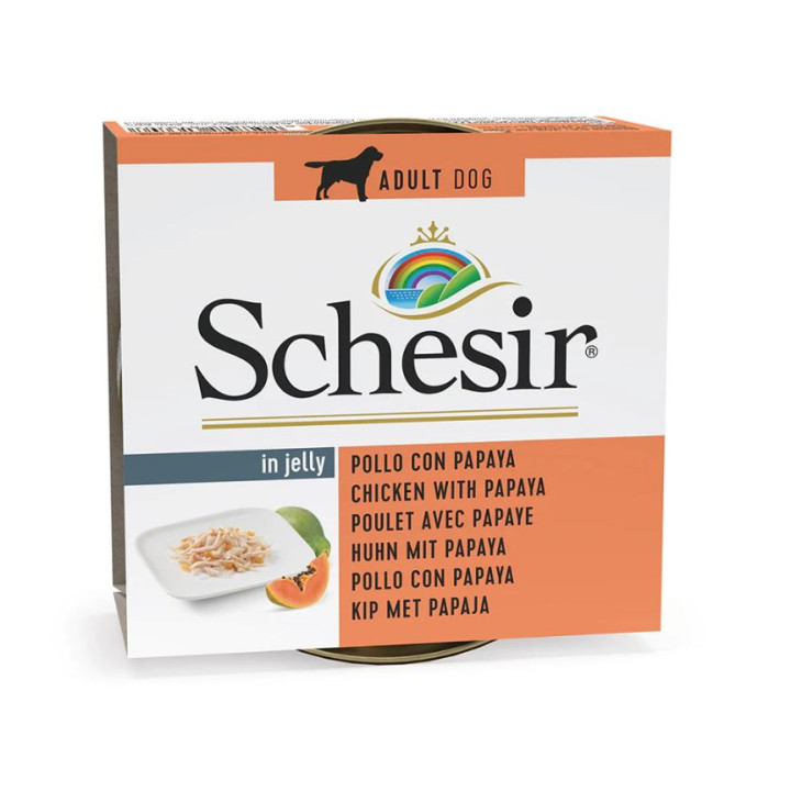 Schesir adult  filetes pollo con papaya -PiensoyMascotas