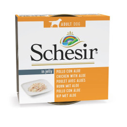 Schesir adult pollo con aloe lata para perros-PiensoyMascotas