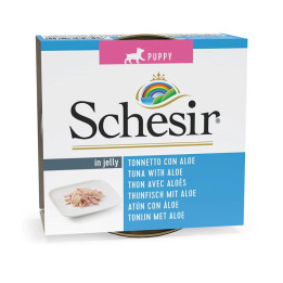 Schesir puppy atún con aloe lata para cachorros-PiensoyMascotas