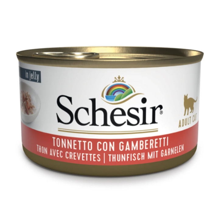 Schesir Atún con Gambas en Gelatina para Gatos