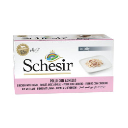 Schesir adult filetes de pollo con cordero.PiensoyMascotas