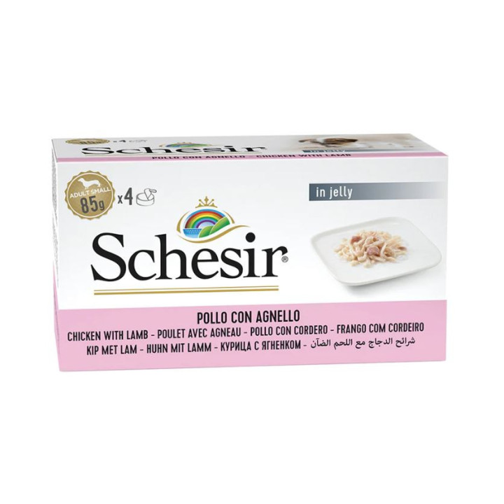 Schesir adult filetes de pollo con cordero.PiensoyMascotas