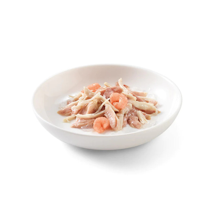 Schesir Atún y Pollo con Gambas en Gelatina para Gatos