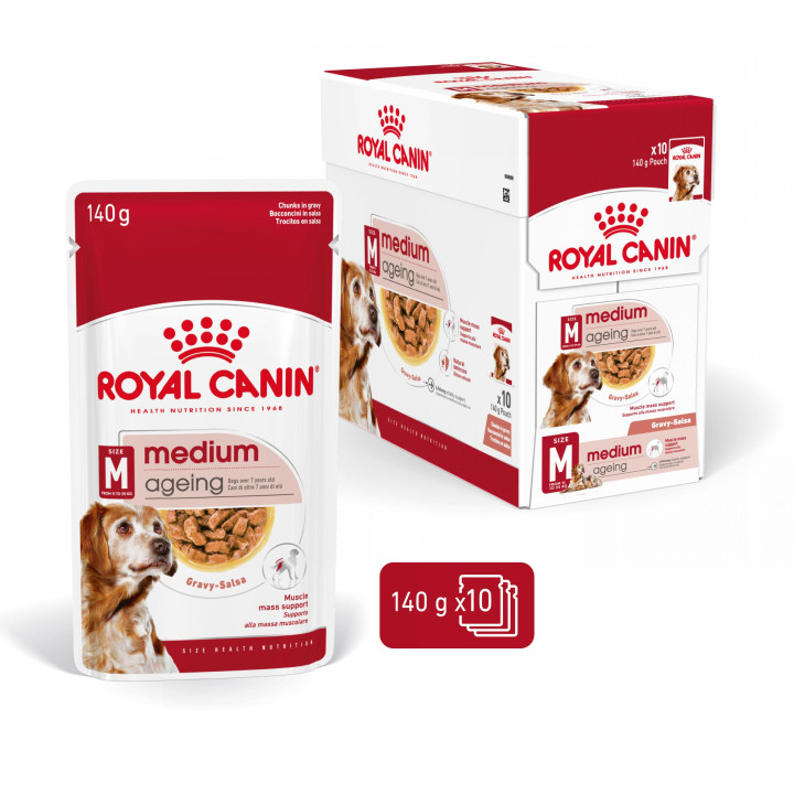 Royal Canin Medium Ageing comida húmeda para perro en edad avanzada de razas tamaño mediano