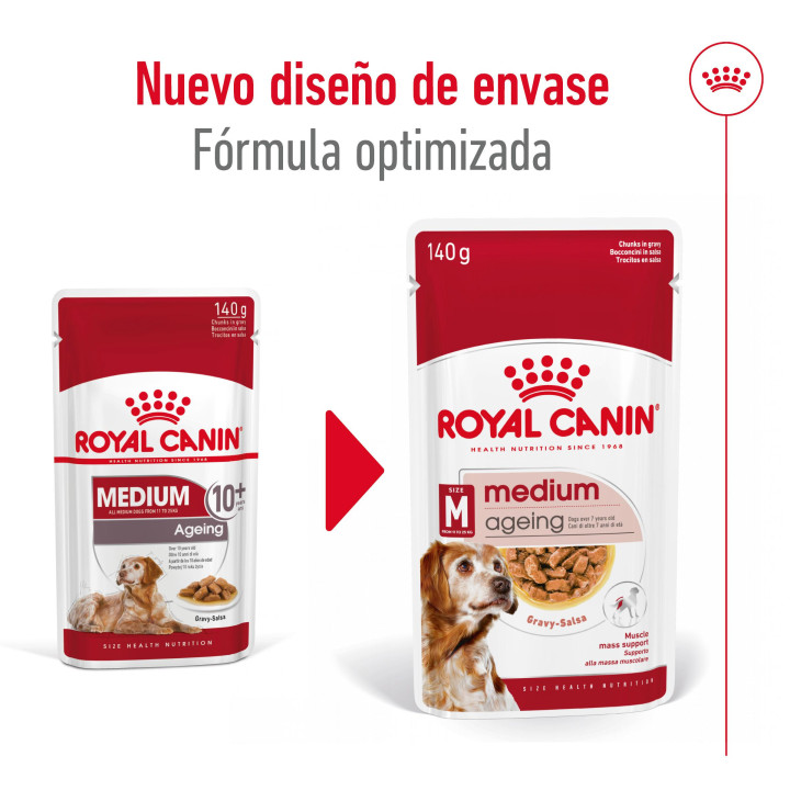 Royal Canin Medium Ageing comida húmeda para perro en edad avanzada de razas tamaño mediano