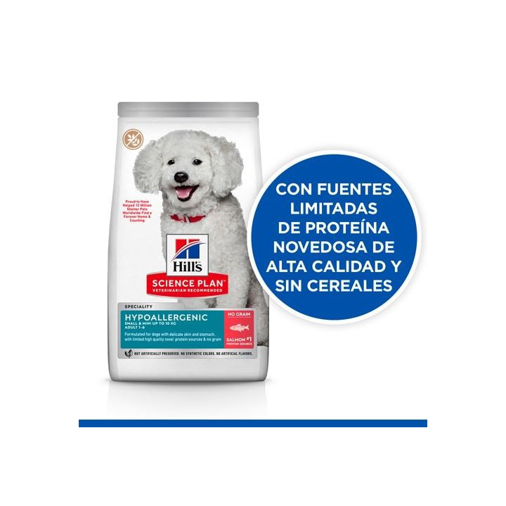 Hill's Science Plan Hypoallergenic alimento para perros adultos de razas pequeñas y mini con salmón