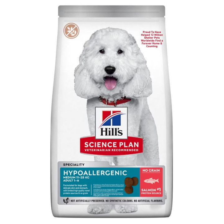 Hill's Science Plan Hypoallergenic alimento para perros adultos de razas medianas con salmón