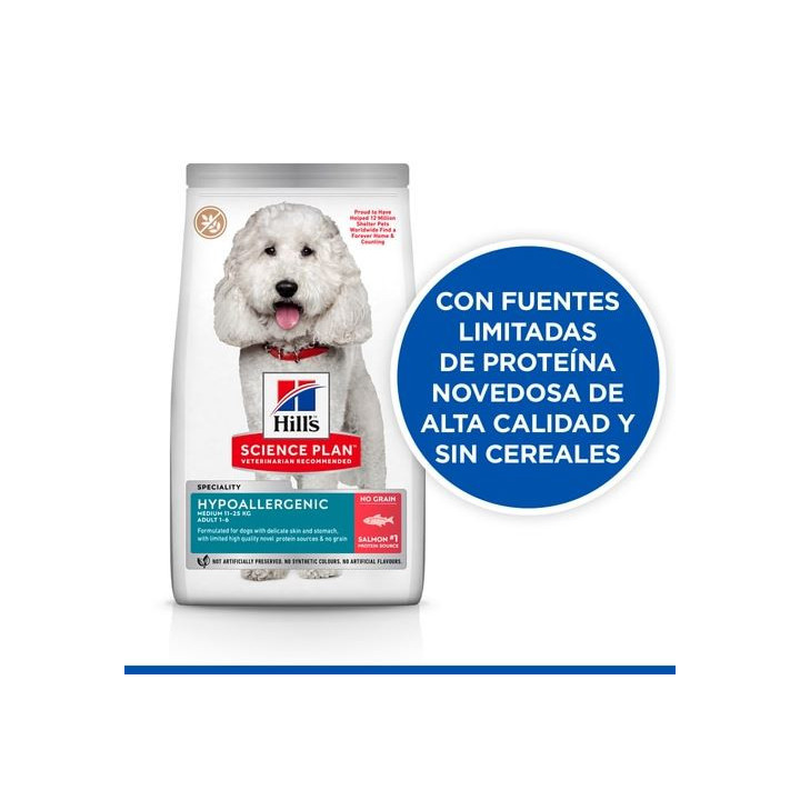 Hill's Science Plan Hypoallergenic alimento para perros adultos de razas medianas con salmón