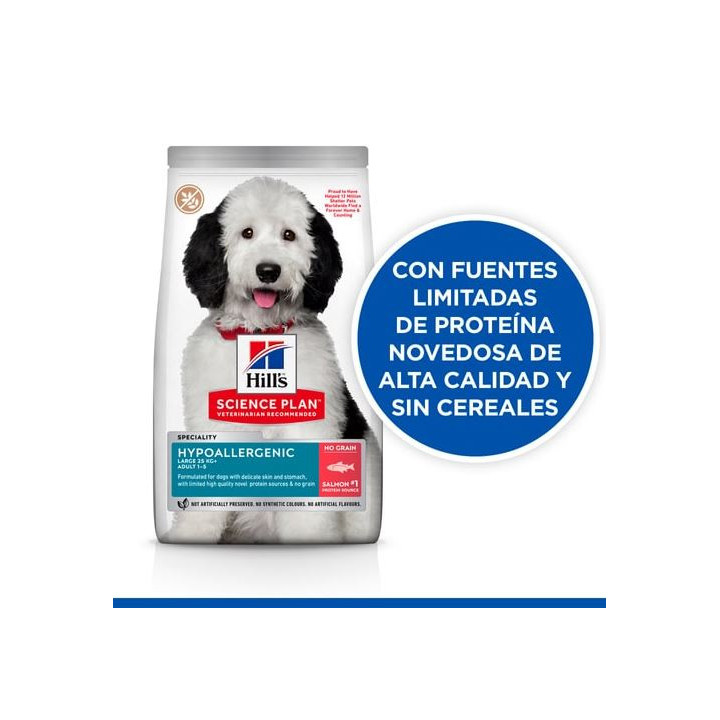 Hill's Science Plan Hypoallergenic alimento seco para perros adultos de razas grandes con salmón 