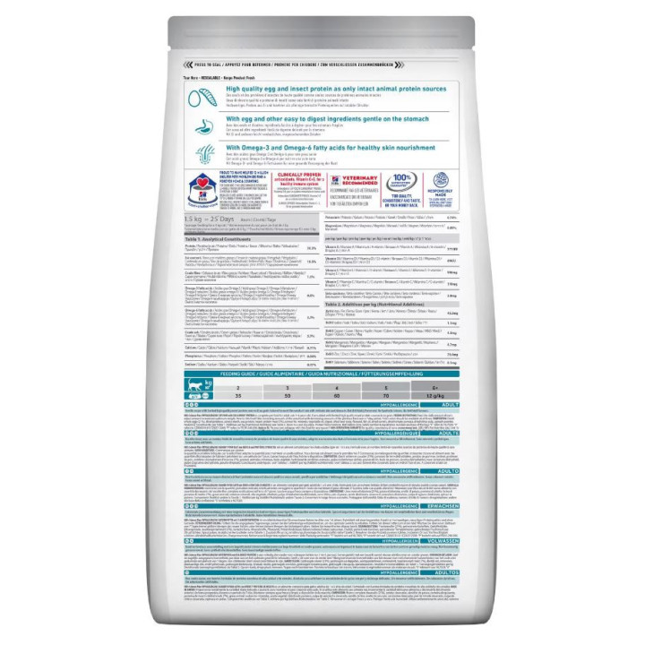 Hill's Science Plan Hypoallergenic alimento para gatos adultos con huevo y proteína de insecto