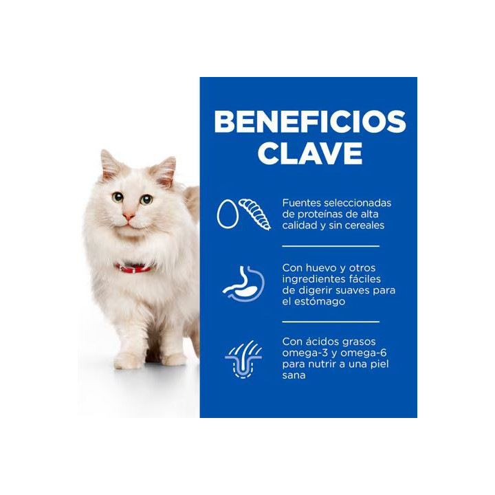 Hill's Science Plan Hypoallergenic alimento para gatos adultos con huevo y proteína de insecto