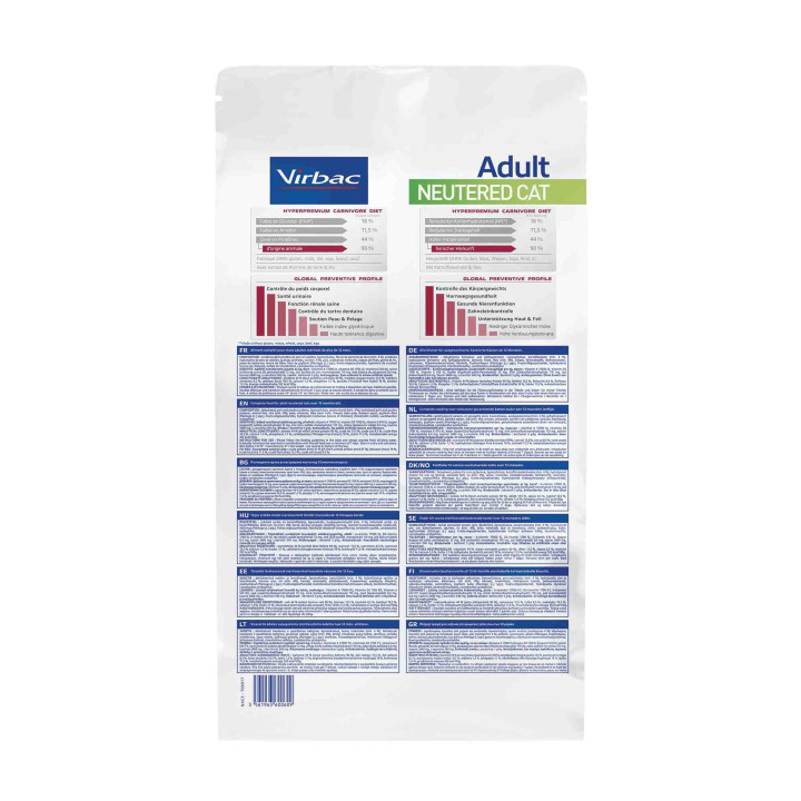 Virbac Veterinary HPM Adult Neutered para gatos