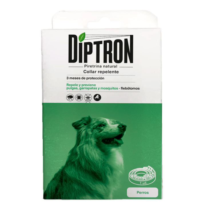 Diptron Piretrina natural Collar repelente para perros