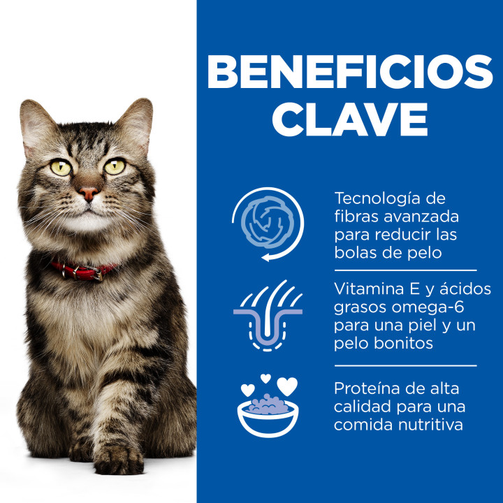 Hill's Science Plan Hairball & Perfect Coat alimento para gatos adultos con pollo 