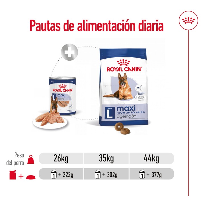 Royal Canin Maxi Ageing 5+ Alimento Húmedo para Perros en Paté 