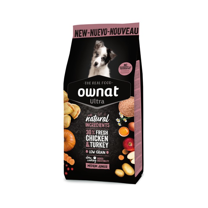 Ownat Ultra Medium Junior, pienso para perros - Kompymascotas