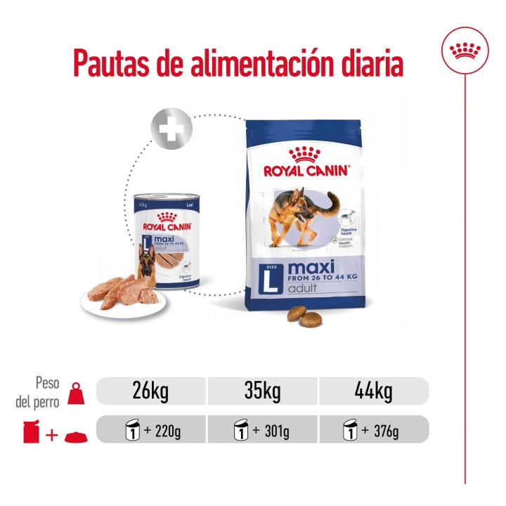 Royal Canin Maxi Adult Paté para perro adulto de razas tamaño grande (Lata)