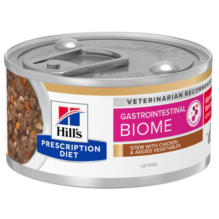Hill’s Prescription Diet Gastrointestinal Biome Stress estofado para gatos con pollo y verduras añadidas