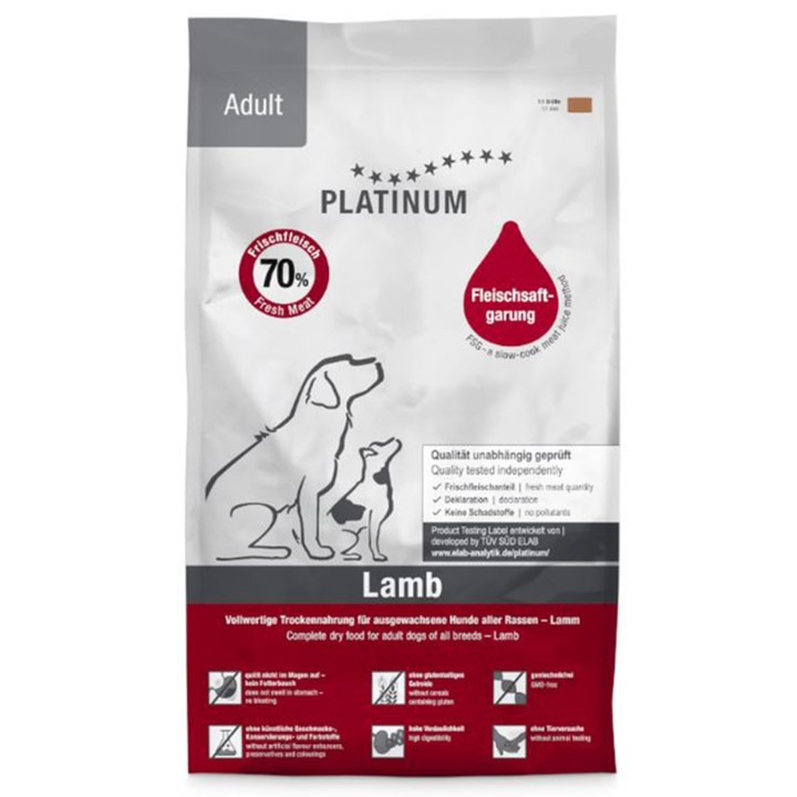 Pienso Platinum Natural Cordero y Arroz Pienso para perros - Kompymascotas