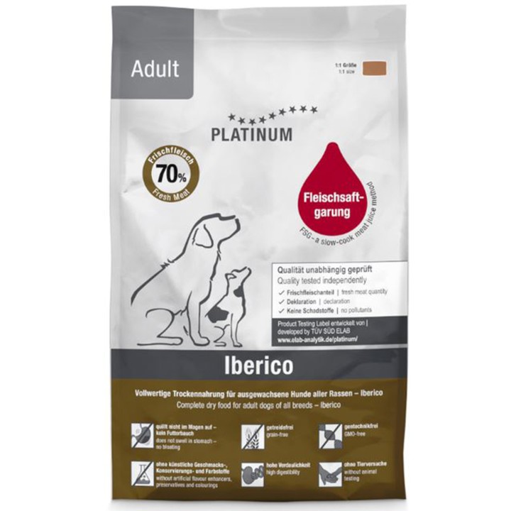 Pienso Platinum Natural Iberico and Greens Pienso para perros - Kompymascotas