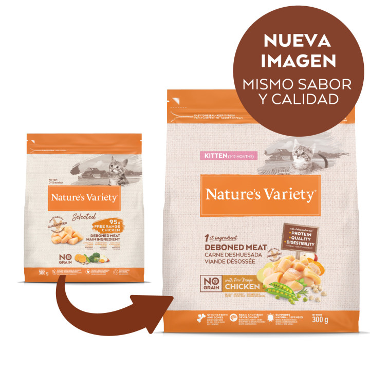 Natures Variety Selected Grain Free Kitten - Kompymascotas