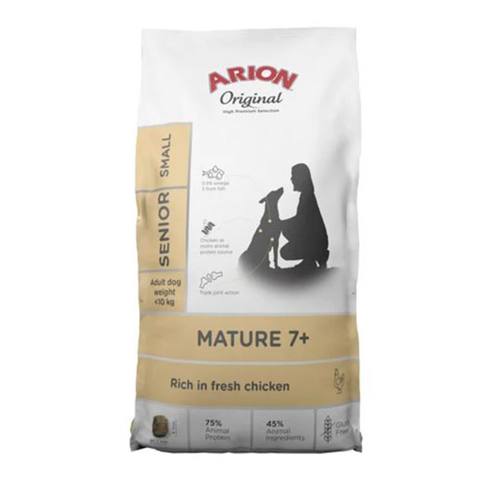 Arion Original Adult Small Senior Pollo & Arroz Pienso para perros - Kompymascotas