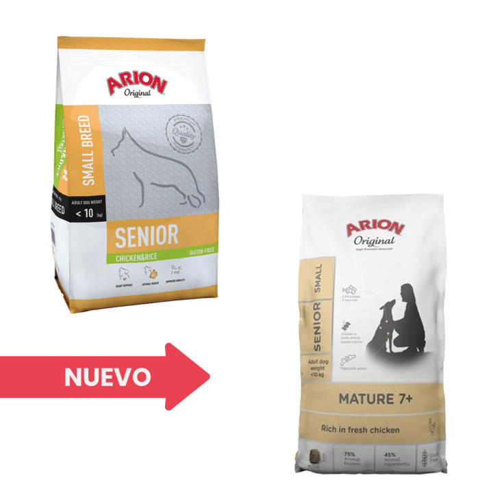 Arion Original Adult Small Senior Pollo & Arroz Pienso para perros - Kompymascotas