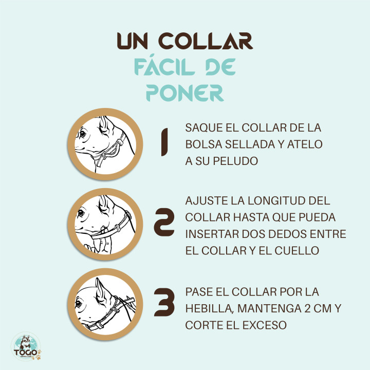 Togo Collar Repelente 8 meses protección para Perros y Gatos