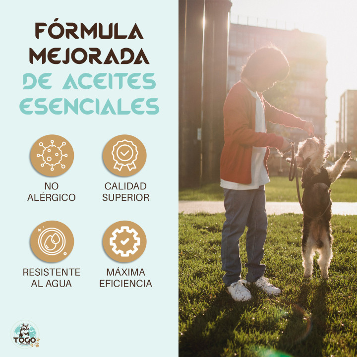Togo Collar Repelente 8 meses protección para Perros y Gatos