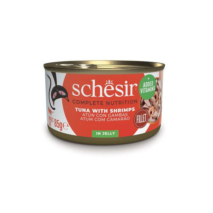 Schesir Atún con Gambas en Gelatina para Gatos