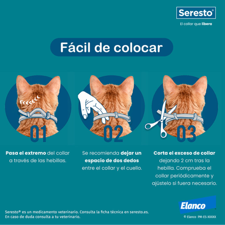 Collar Seresto gatos, antiparasitario - Kompymascotas