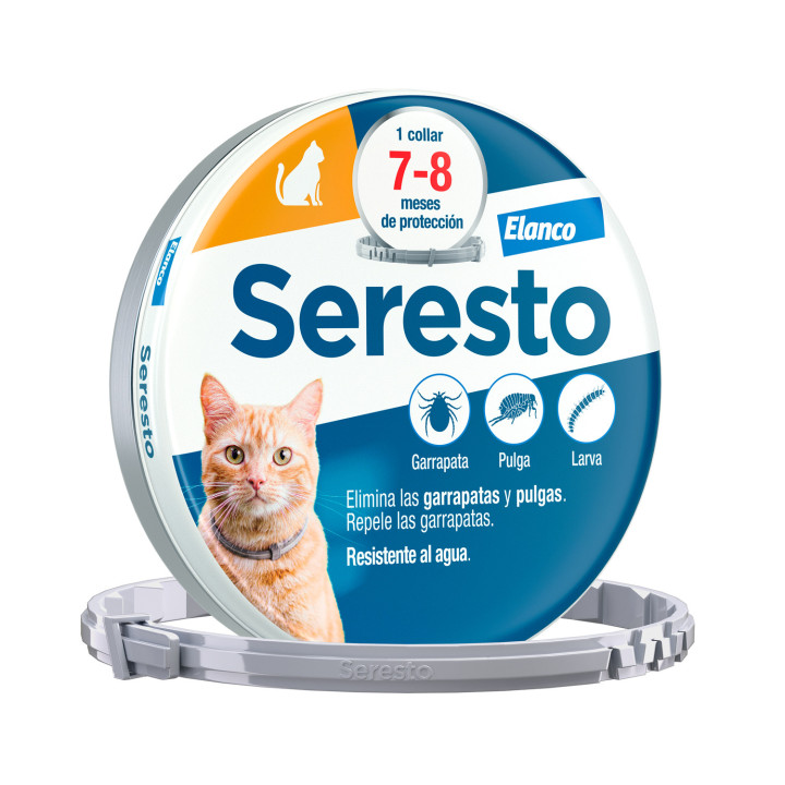 Collar Seresto gatos, antiparasitario - Kompymascotas