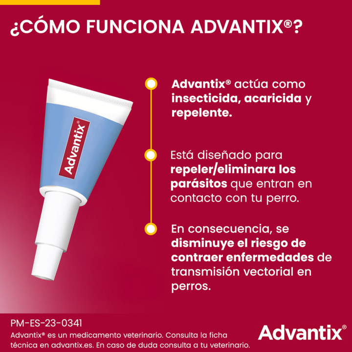 Advantix 4 unidades, Pipetas para perros - Kompymascotas