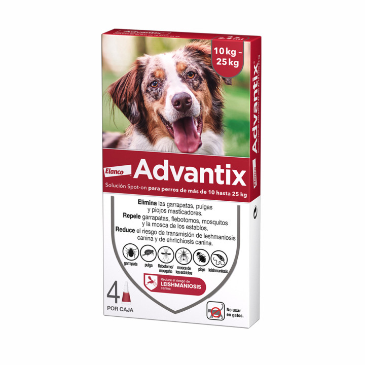 Advantix 4 unidades, Pipetas para perros - Kompymascotas
