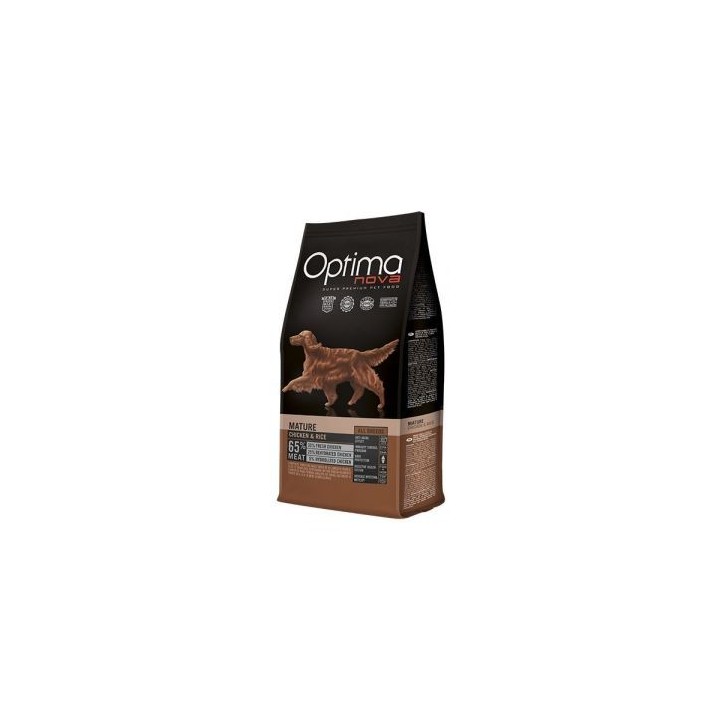 Optima Nova Adult Mature Chicken & Rice, pienso para perros naturales