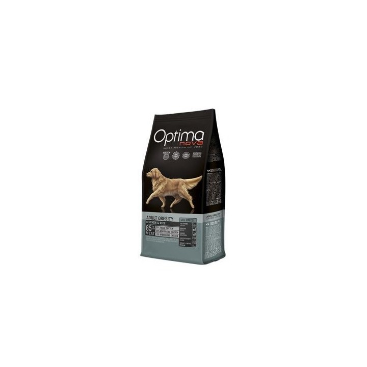 Optima Nova Adult Obesity Chicken & Rice, pienso para perros naturales